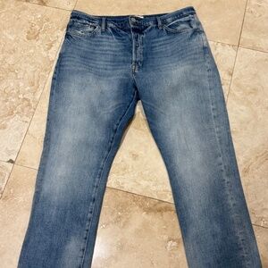 Frame Jeans Le Slouch 30 Womens Medium Light Wash Blue Straight Leg Zip Fly EUC